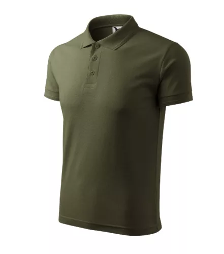 Malfini Pique Polo - Pique férfi galléros póló - Military - 2XL