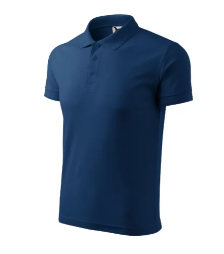 Malfini Pique Polo - Pique férfi galléros póló - Éjkék - XL