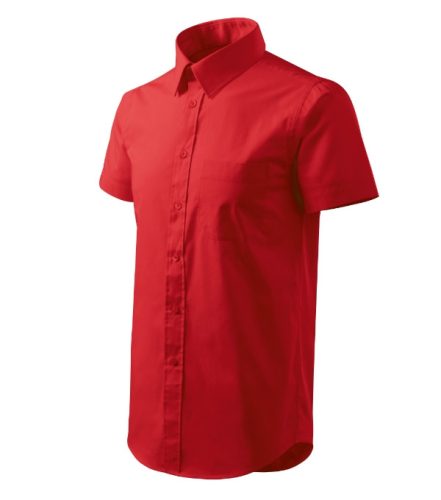 Malfini Chic - Egyenes szabású, rövid ujjú férfi ing - Piros - 3XL