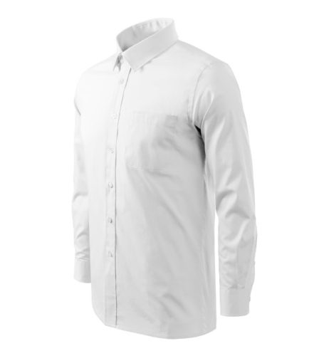 Malfini Style LS - Egyenes szabású, hosszú ujjú férfi ing - Fehér - L