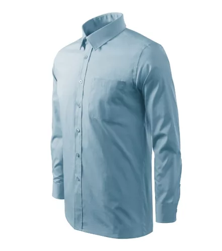 Malfini Style LS - Egyenes szabású, hosszú ujjú férfi ing - Égszínkék - 2XL