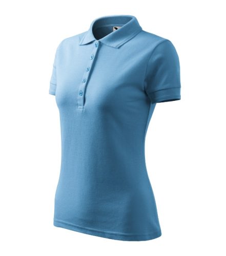 Malfini Pique Polo - Szűkített szabású női galléros póló - Azúrkék - 2XL