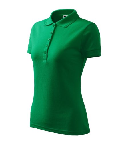 Malfini Pique Polo - Szűkített szabású női galléros póló - Fűzöld - 2XL