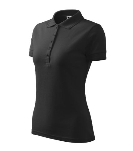 Malfini Pique Polo - Szűkített szabású női galléros póló - Antracit melírozott - 2XL