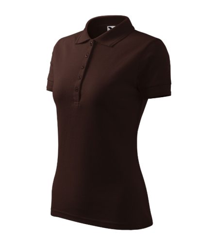 Malfini Pique Polo - Szűkített szabású női galléros póló - Kávé - 2XL
