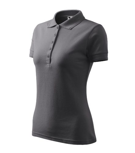 Malfini Pique Polo - Szűkített szabású női galléros póló - Acélszürke - 2XL