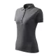 Malfini Pique Polo - Szűkített szabású női galléros póló - Acélszürke - 2XL