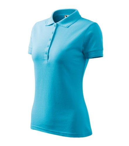 Malfini Pique Polo - Szűkített szabású női galléros póló - Türkiz - 2XL
