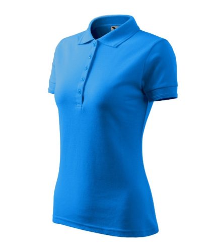Malfini Pique Polo - Szűkített szabású női galléros póló - Snorkel kék - 2XL