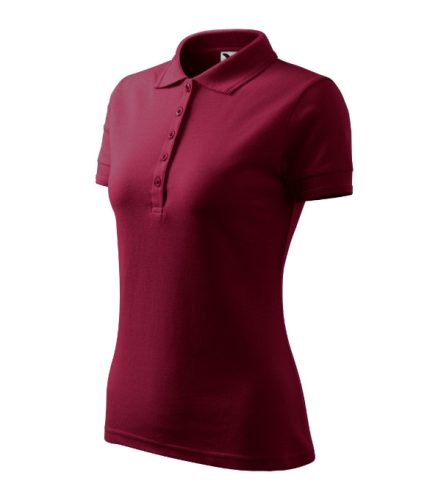 Malfini Pique Polo - Szűkített szabású női galléros póló - Garnet - 2XL