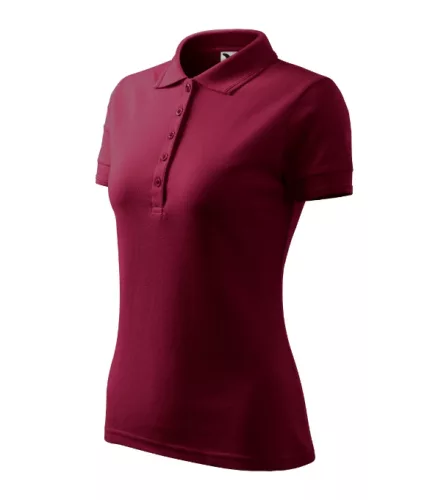 Malfini Pique Polo - Szűkített szabású női galléros póló - Garnet - 2XL