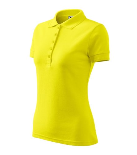 Malfini Pique Polo - Szűkített szabású női galléros póló - Citrom - 2XL