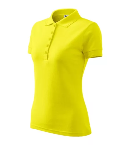 Malfini Pique Polo - Szűkített szabású női galléros póló - Citrom - 2XL