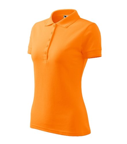 Malfini Pique Polo - Szűkített szabású női galléros póló - Mandarinsárga - 2XL