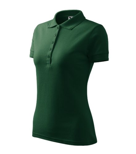 Malfini Pique Polo - Szűkített szabású női galléros póló - Sötétzöld - 2XL