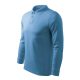 Malfini Single J. LS - Hosszú ujjú férfi galléros póló - Azúrkék - 2XL