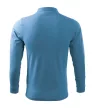 Malfini Single J. LS - Hosszú ujjú férfi galléros póló - Azúrkék - 2XL