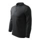 Malfini Single J. LS - Hosszú ujjú férfi galléros póló - Ébenszürke - 2XL