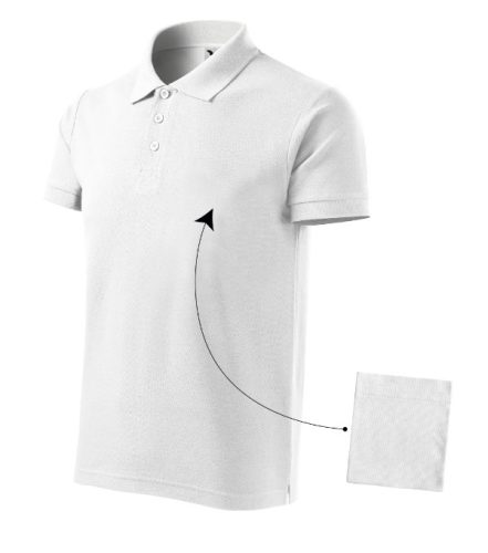 Malfini Cotton - Rövid ujjú férfi galléros póló - Fehér - S