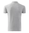 Malfini Cotton - Rövid ujjú férfi galléros póló - Világosszürke melírozott - L