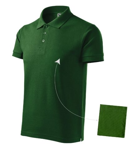 Malfini Cotton - Rövid ujjú férfi galléros póló - Üvegzöld - S