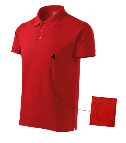 Malfini Cotton - Rövid ujjú férfi galléros póló - Piros - 3XL