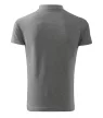 Malfini Cotton - Rövid ujjú férfi galléros póló - Sötétszürke melírozott - 2XL