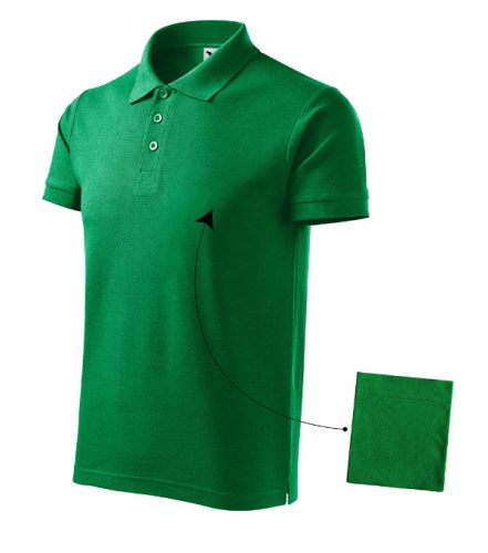 Malfini Cotton - Rövid ujjú férfi galléros póló - Fűzöld - S