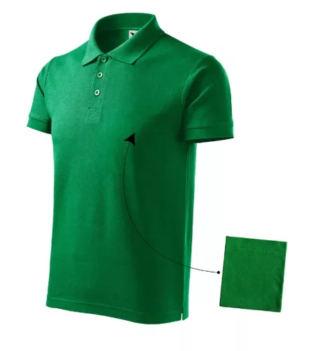 Malfini Cotton - Rövid ujjú férfi galléros póló - Fűzöld - S