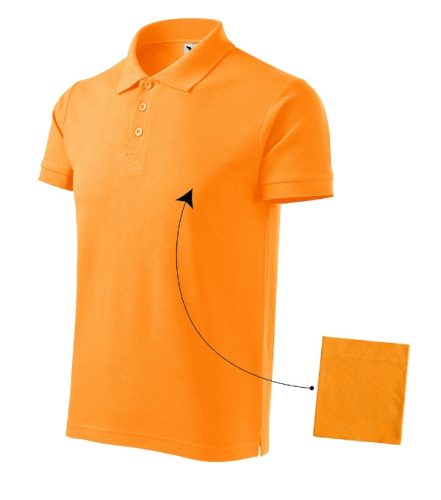 Malfini Cotton - Rövid ujjú férfi galléros póló - Mandarinsárga - S