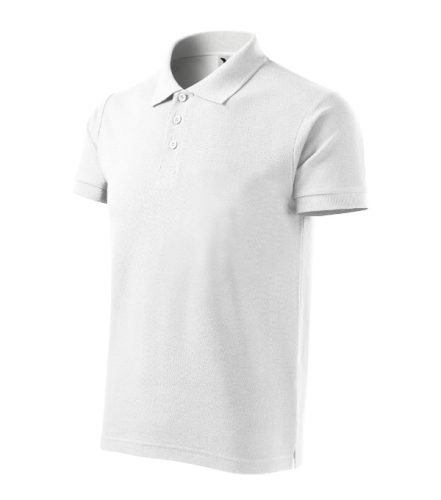 Malfini Cotton Heavy - Rövid ujjú férfi galléros póló - Fehér - S