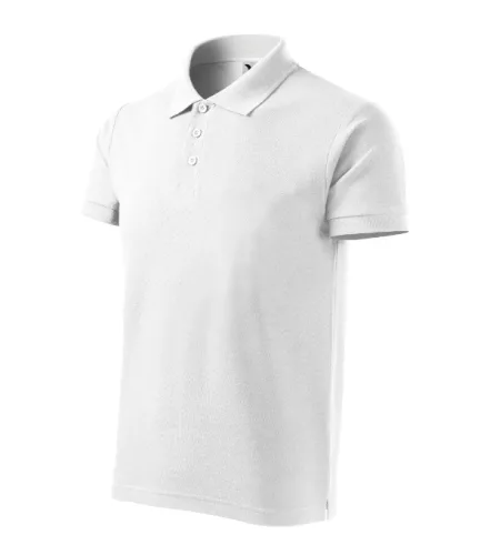 Malfini Cotton Heavy - Rövid ujjú férfi galléros póló - Fehér - M