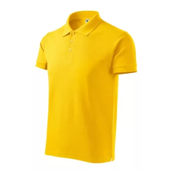   Malfini Cotton Heavy - Rövid ujjú férfi galléros póló - Sárga - L