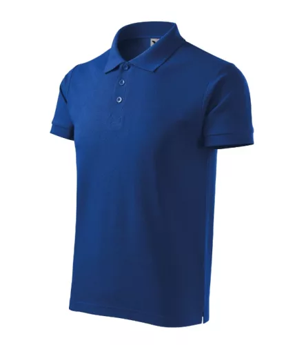Malfini Cotton Heavy - Rövid ujjú férfi galléros póló - Királykék - S