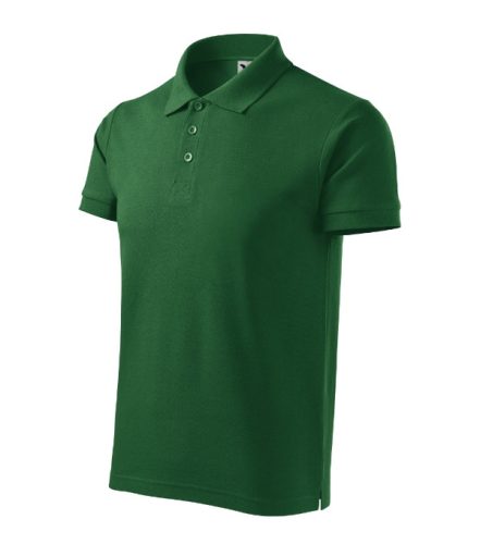 Malfini Cotton Heavy - Rövid ujjú férfi galléros póló - Üvegzöld - S