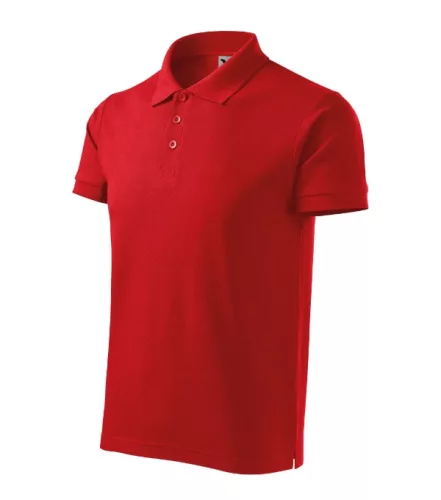 Malfini Cotton Heavy - Rövid ujjú férfi galléros póló - Piros - M