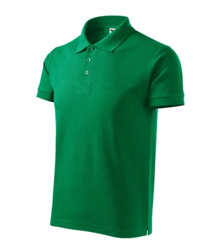 Malfini Cotton Heavy - Rövid ujjú férfi galléros póló - Fűzöld - S