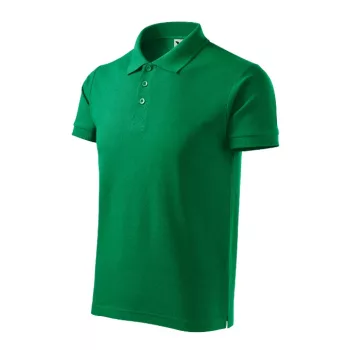   Malfini Cotton Heavy - Rövid ujjú férfi galléros póló - Fűzöld - XL