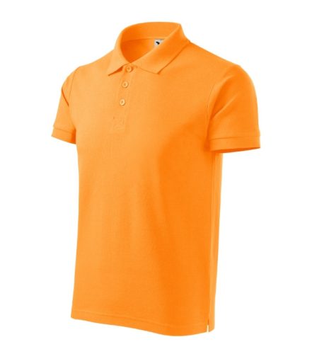 Malfini Cotton Heavy - Rövid ujjú férfi galléros póló - Mandarinsárga - S