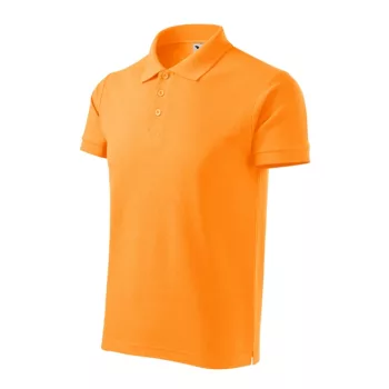   Malfini Cotton Heavy - Rövid ujjú férfi galléros póló - Mandarinsárga - 3XL