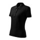Malfini Cotton Heavy - Rövid ujjú női galléros póló - Fekete - 2XL