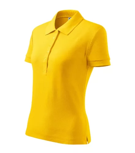 Malfini Cotton Heavy - Rövid ujjú női galléros póló - Sárga - L