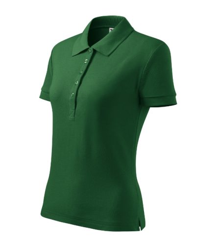 Malfini Cotton Heavy - Rövid ujjú női galléros póló - Üvegzöld - XS