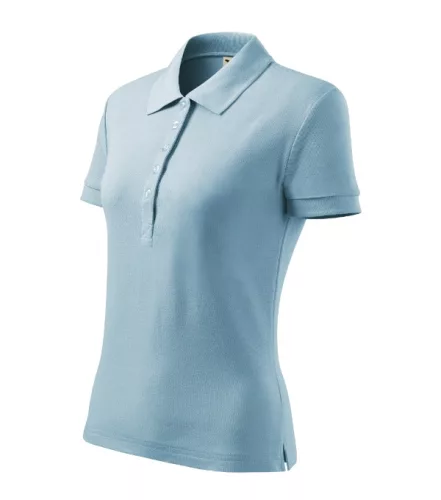 Malfini Cotton Heavy - Rövid ujjú női galléros póló - Égszínkék - L