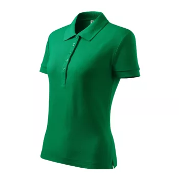   Malfini Cotton Heavy - Rövid ujjú női galléros póló - Fűzöld - S