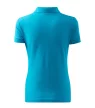 Malfini Cotton Heavy - Rövid ujjú női galléros póló - Türkiz - 2XL