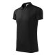 Malfini Victory - Rövid ujjú, 100 % poliészter unisex galléros póló - Fekete - S
