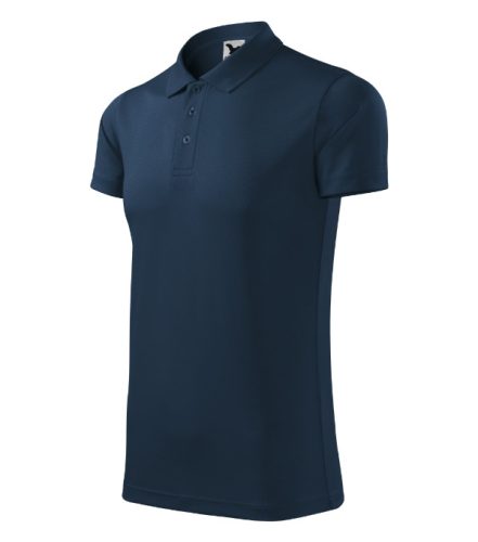 Malfini Victory - Rövid ujjú, 100 % poliészter unisex galléros póló - Tengerészkék - S