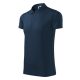 Malfini Victory - Rövid ujjú, 100 % poliészter unisex galléros póló - Tengerészkék - S