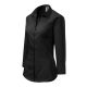 Malfini Style - Enyhén szűkített szabású, 3/4-es ujjú női ing - Fekete - 2XL